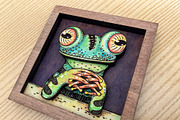 Funny Frog Laser Cut Template DIY, an Object Illustration by Bubert Art (Thumbnail 4 of 6)