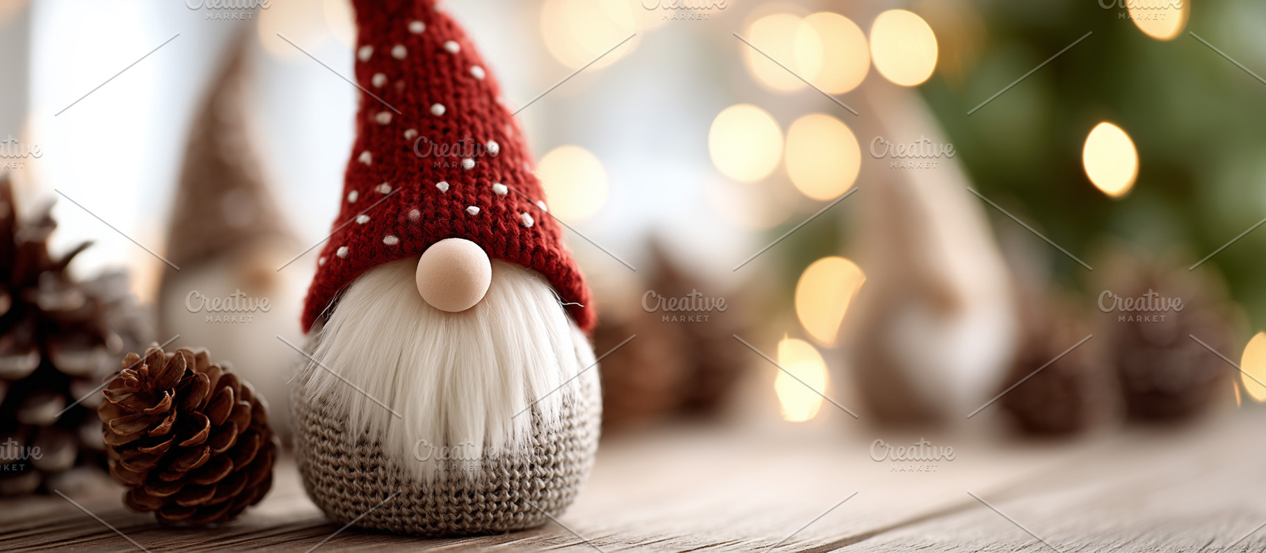 Cute knitted gnome with a red hat, a Holiday Photo by MistyDay
