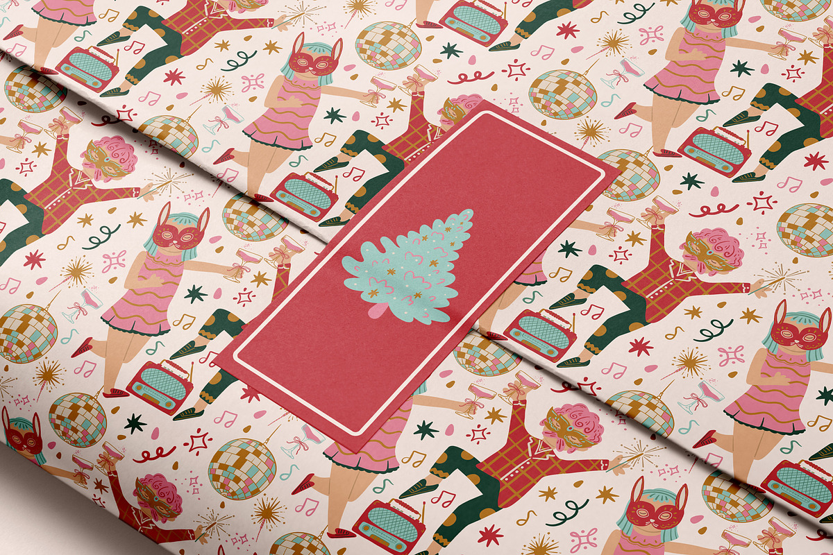 Christmas Party, a Seasonal Illustration by Carpet Tapete Pretzel (Photo 6 of 18)