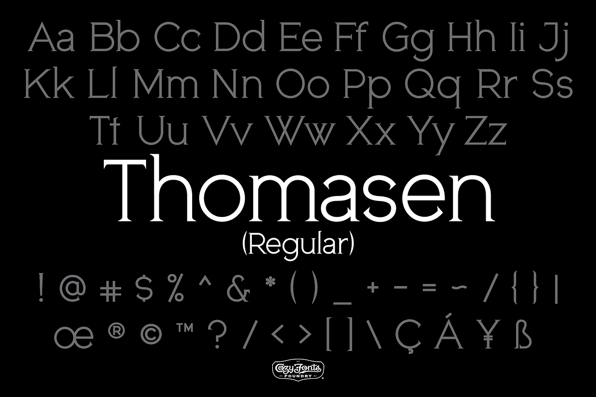 Thomasen, a Serif Font by CozyFonts Foundry