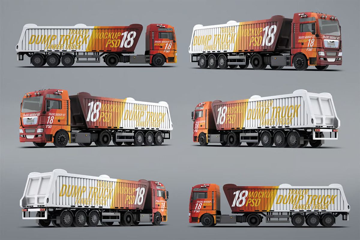 Trucks Mock-Up, a Product Mockup by DesignRushMarket (Photo 4 of 13)