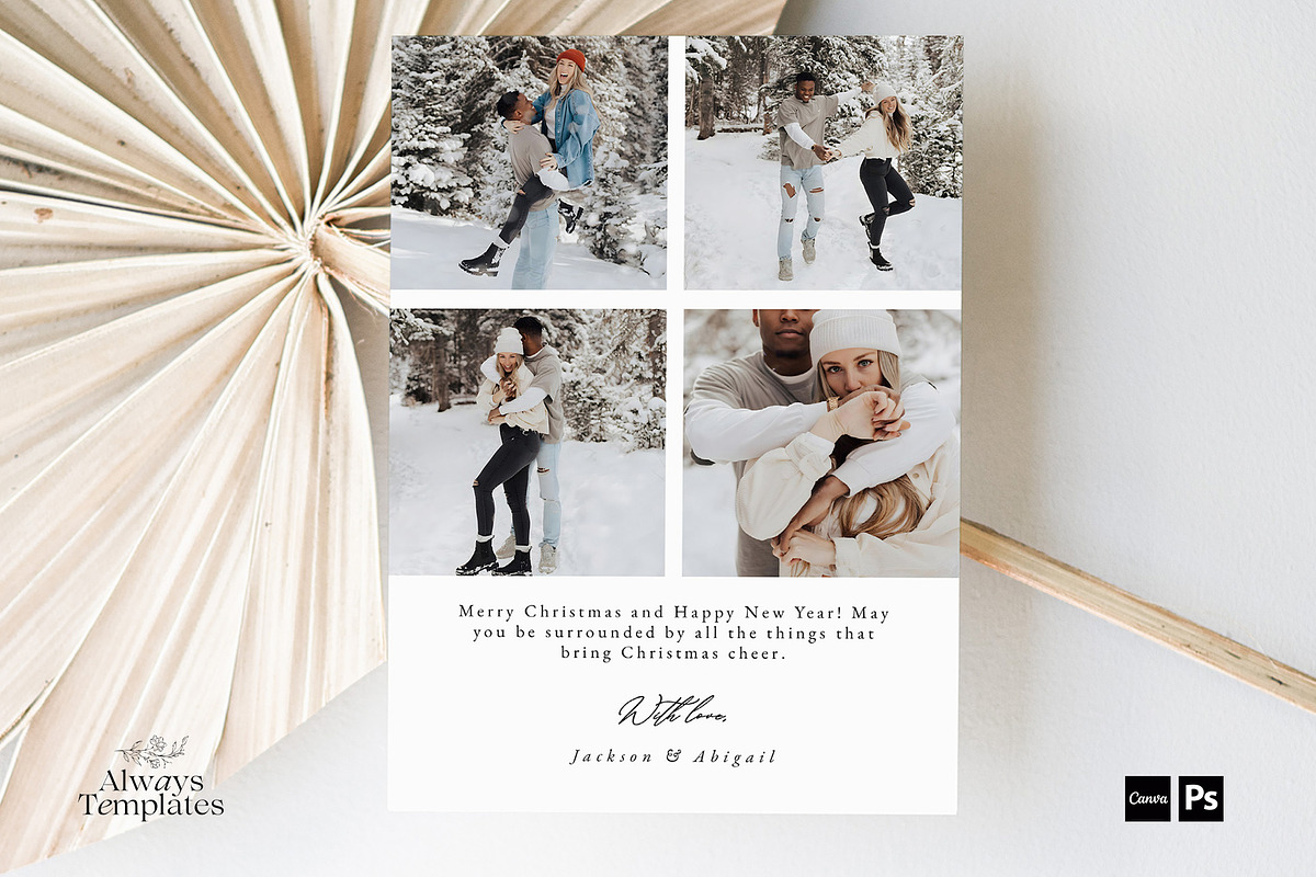 Christmas Card Template CC214, a Card Template by Always Templates (Photo 3 of 3)