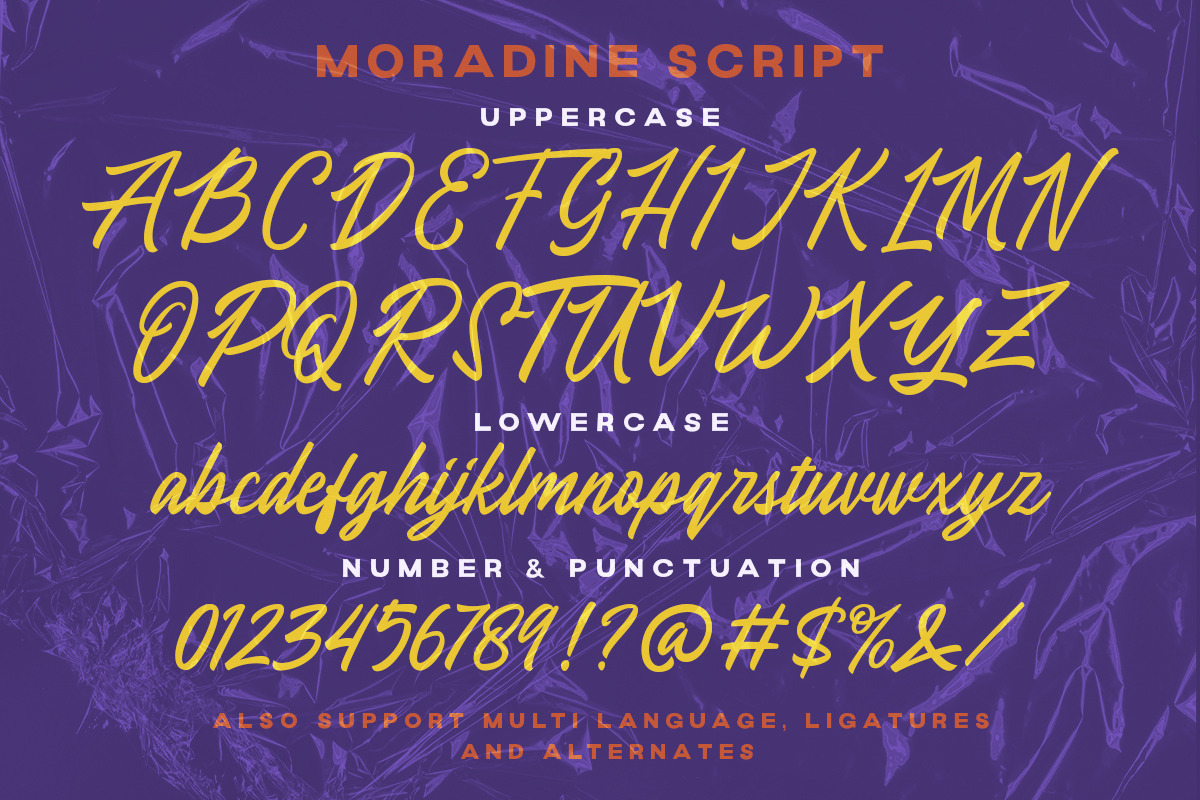 Moradine - Script Font, a Script Font by Letterhend Studio (Photo 9 of 9)