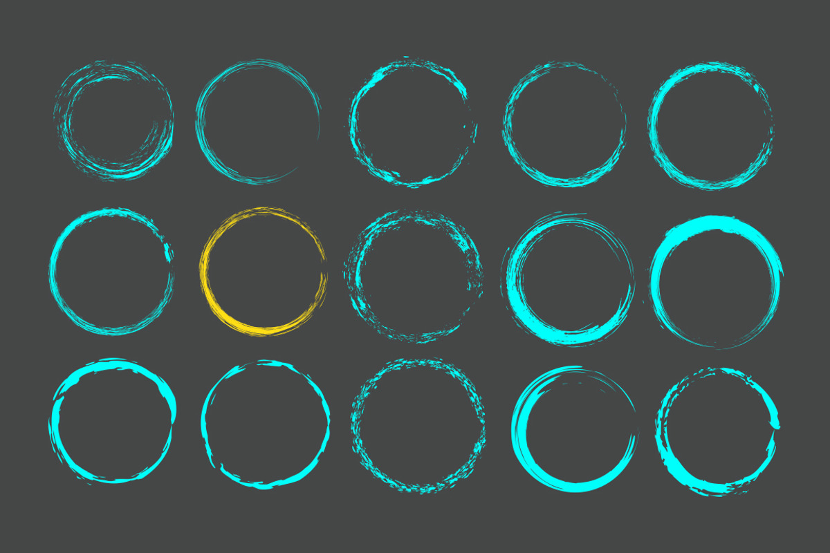 15 Grungy Circles preview 2