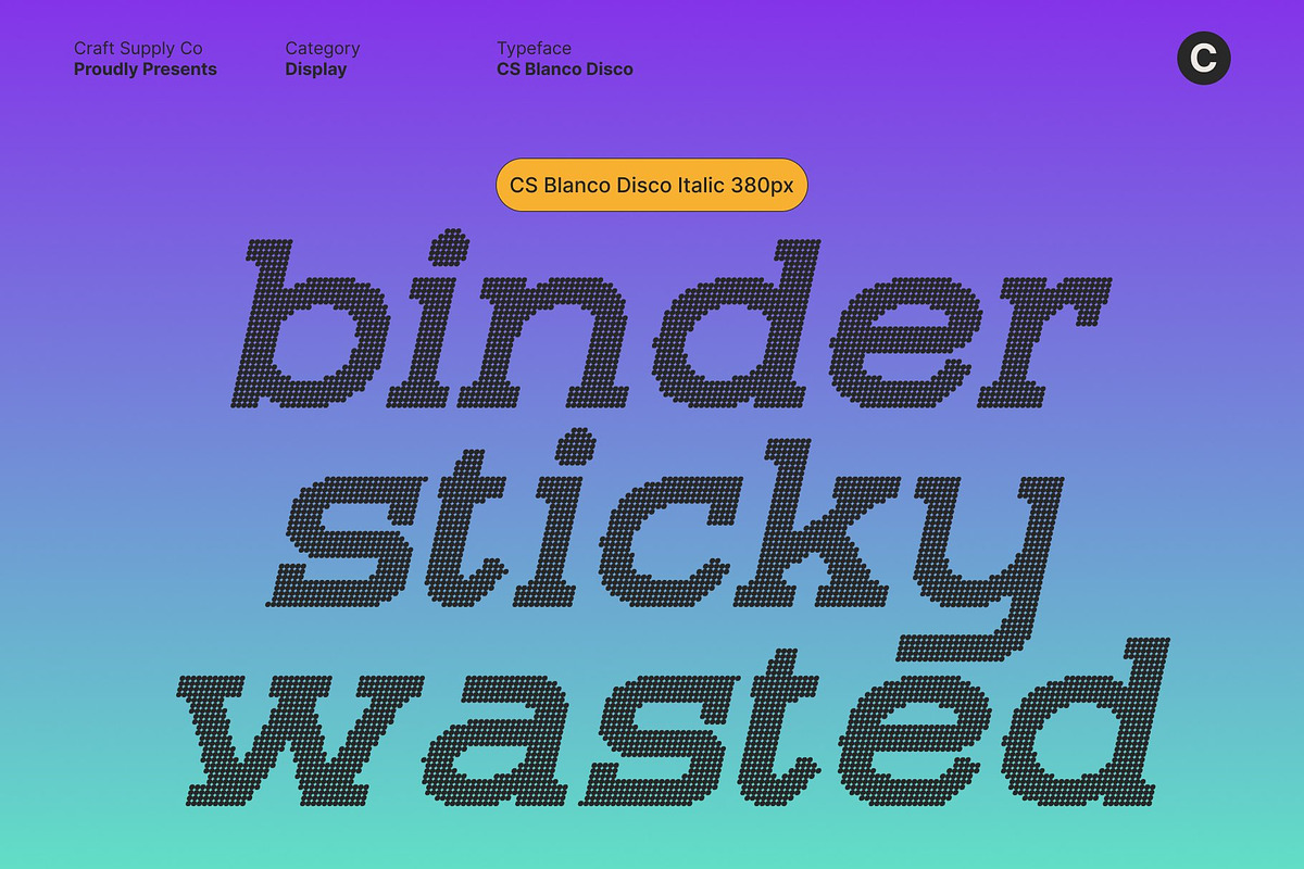CS Blanco Disco, a Slab Serif Font by Craft Supply Co. (Photo 5 of 8)