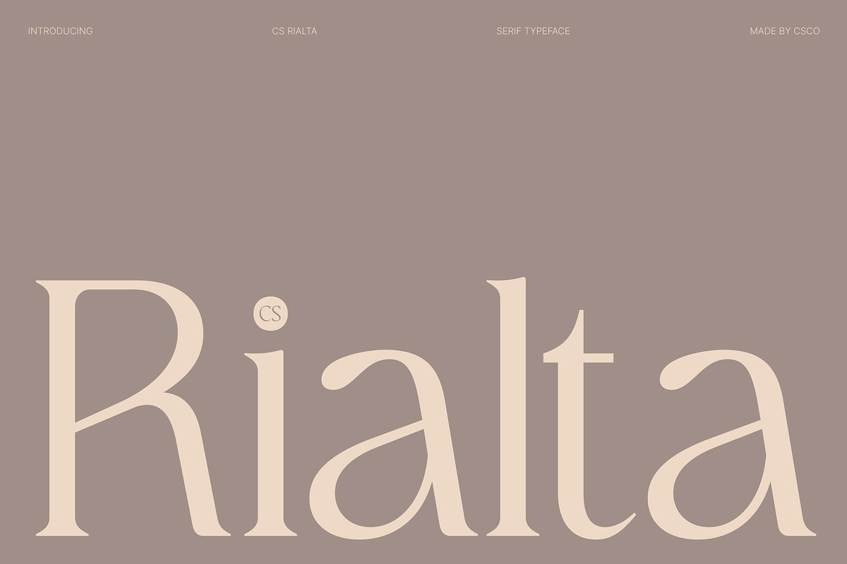 Rialta – Elegant Serif Font, a Serif Font by Craft Supply Co. (Photo 1 of 8)