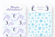 Winter adventures watercolor set., a Seasonal Illustration by SabinaWatercolorArt (Thumbnail 5 of 17)