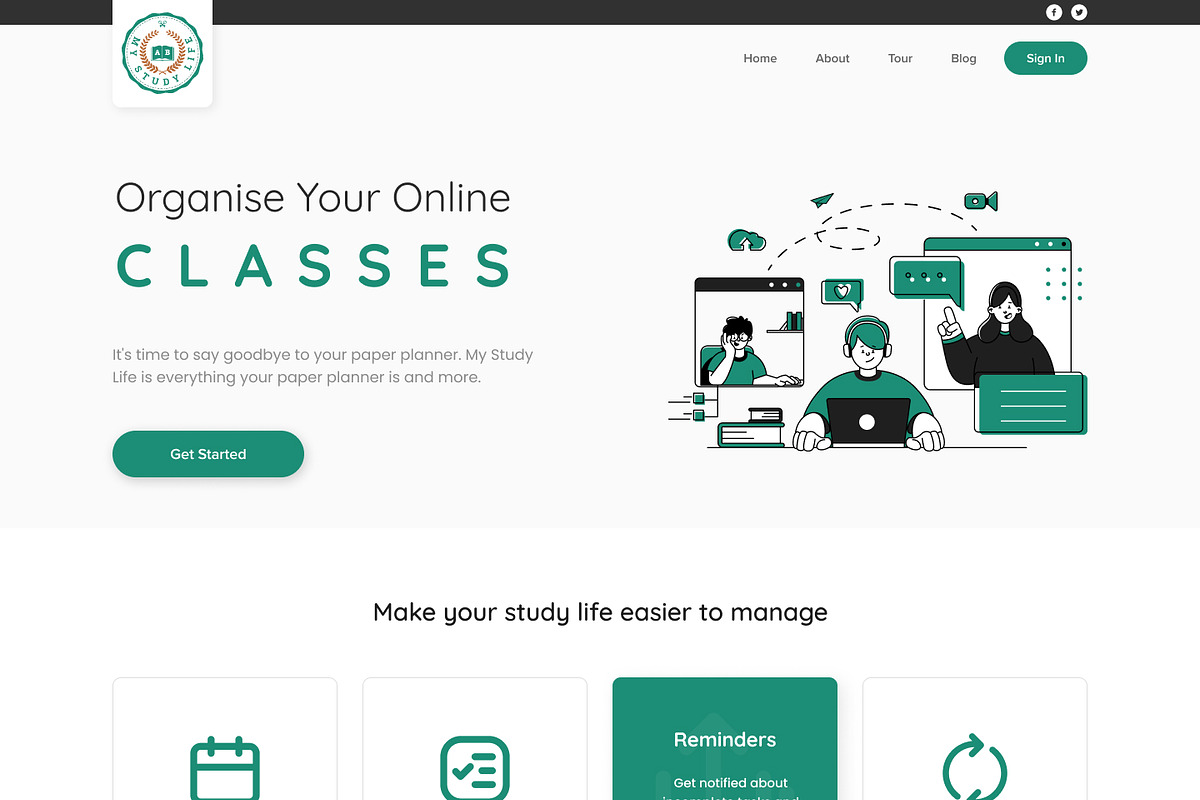 Education & Online Figma Template, a Templates & Theme by Neha Guleria (Photo 2 of 4)