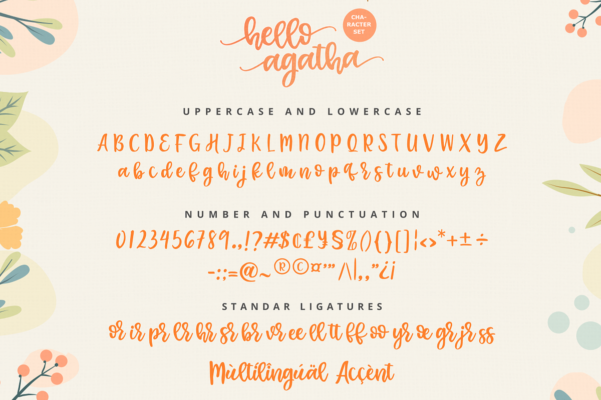 Hello Agatha Font Duo + Extra Doodle, a Script Font by zeenesia (Photo 9 of 12)