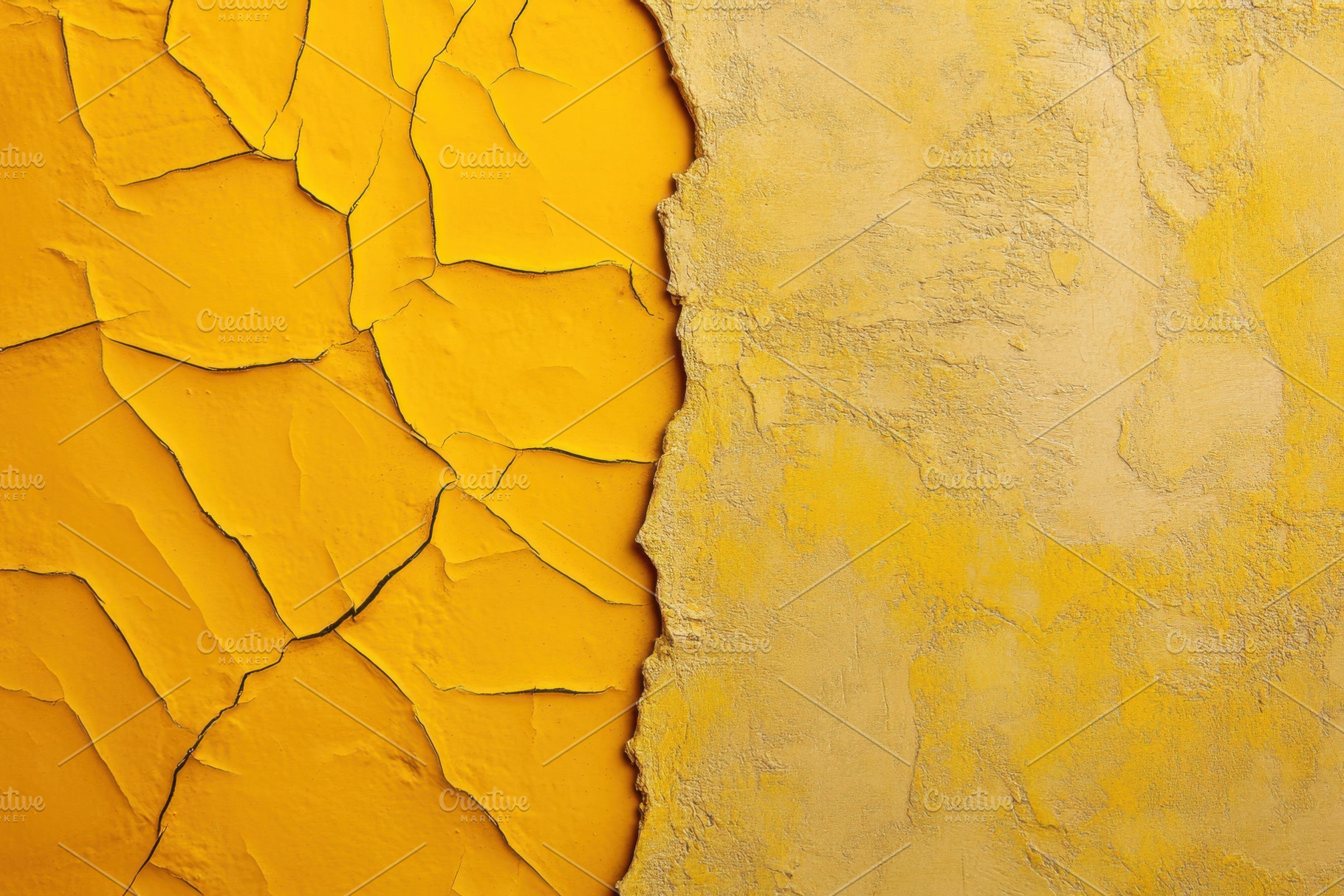 Cracked yellow paint texture next to, a Photo by Pixeness Studio