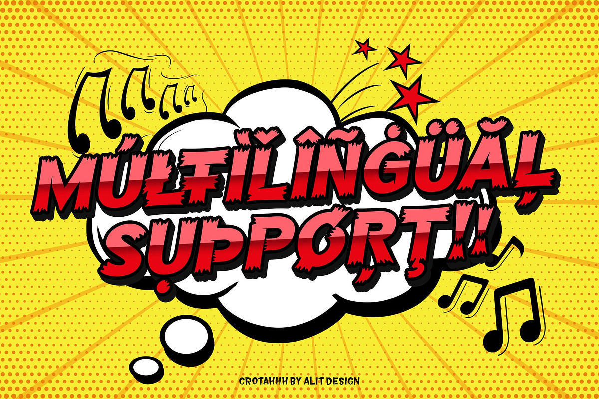 The Crotah Comic Style Font, a Sans Serif Font by alit design (Photo 11 of 16)