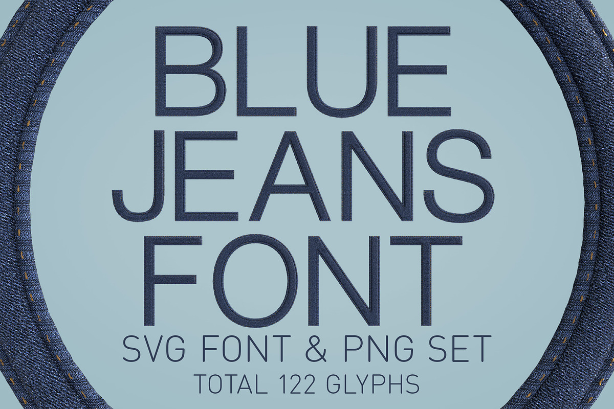 Blue Jeans Bitmap Font & PNGs, a Sans Serif Font by Creative Graphics (Photo 1 of 6)