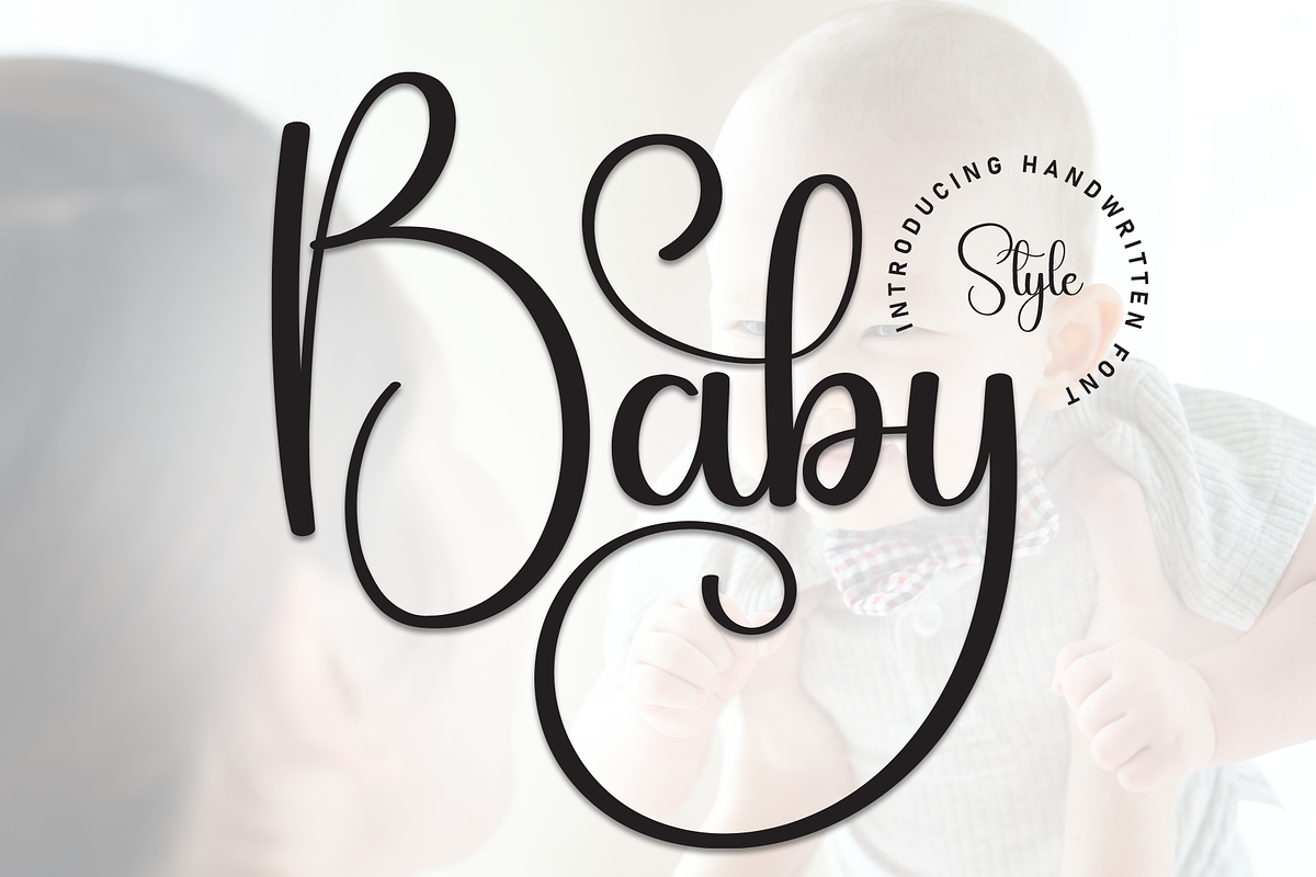 Baby | Script Font, a Handwritten Font by Scratchones (Photo 1 of 9)