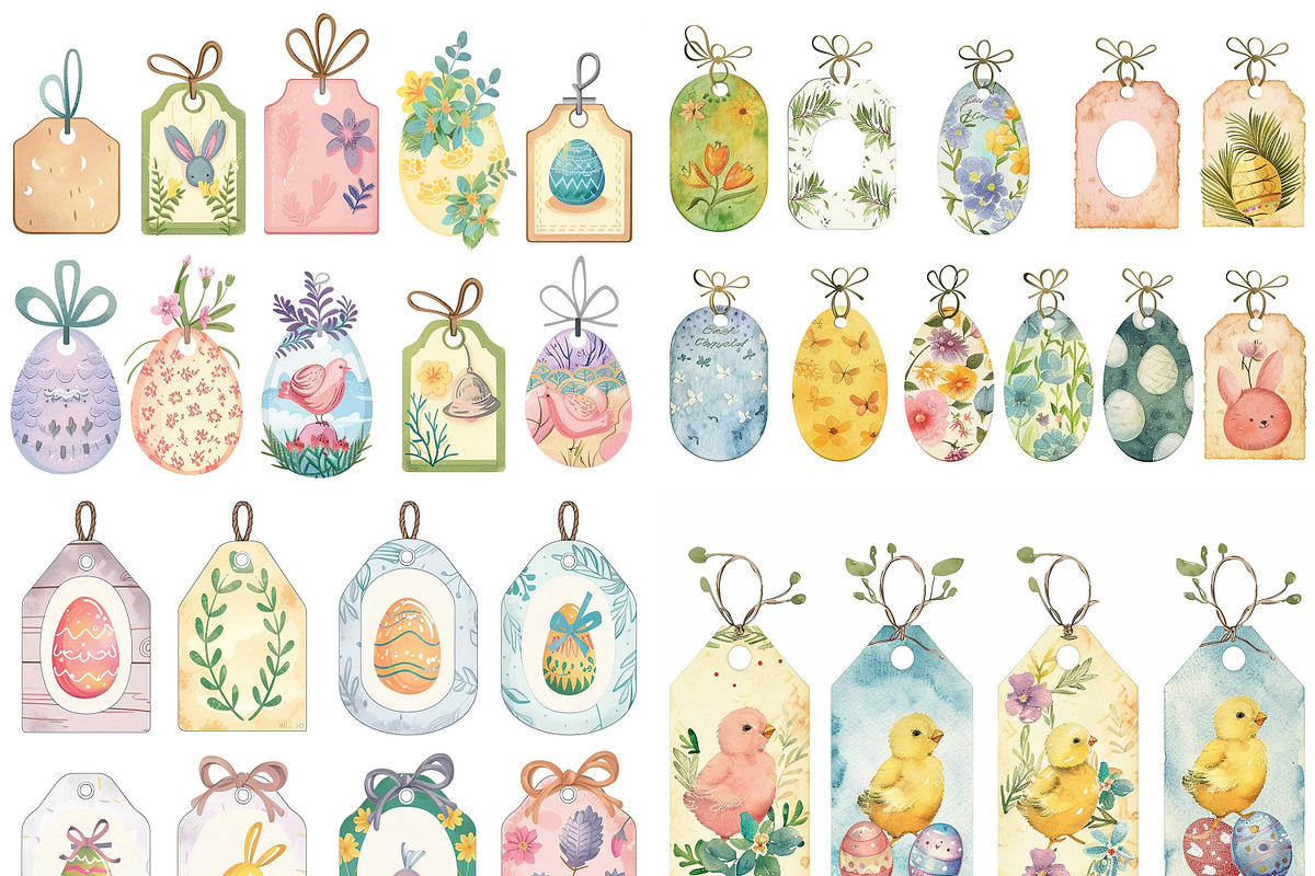 Printable Pages of Easter tags, a Decorative Illustration by Fusion Dream (Photo 3 of 5)