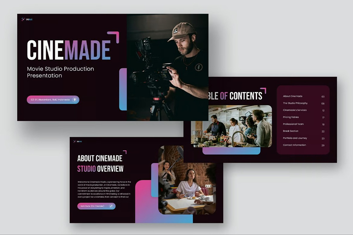 Movie Studio Production Keynote, a Presentation Template by Fit-tee (Photo 5 of 10)