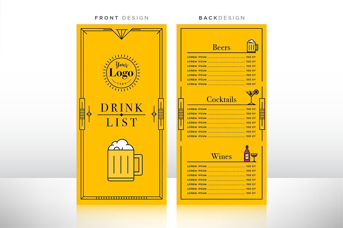 90 Linear Style Menu Designs, a Templates & Theme by Kursat Unsal (Photo 10 of 23)