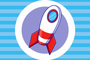 Rocket Spaceship Cartoon Vector, an Object Illustration by Artstorystudio (Thumbnail 3 of 3)