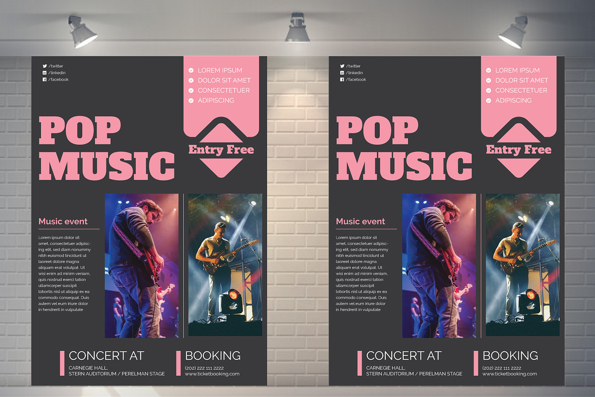 Pop Music Flyer, a Flyer Template by PenciGraphics (Photo 1 of 2)
