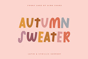 Autumn Sweater Cute Latin/Cyrillic, a Handwritten Font by supfonts (Thumbnail 1 of 12)