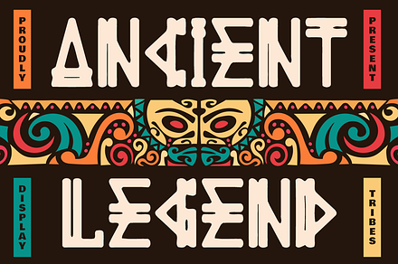 Ancient Legend Nomadic And Tribal, a Font by PutraCetol Studio