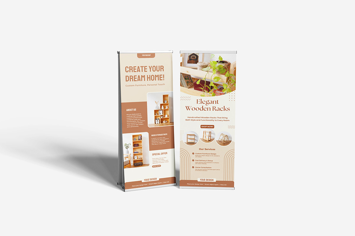 Stand Banner Mockup, an Advertising Mockup by Indah (Photo 3 of 6)