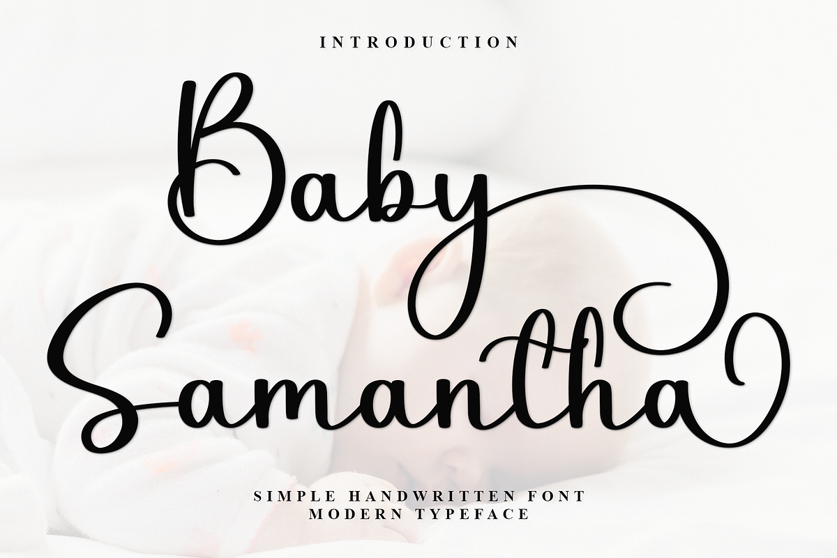 Baby Samantha, a Handwritten Font by InermediaSTUDIO (Photo 1 of 7)