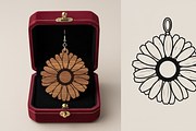 Daisy Flower Dangle Earring, an Illustration by Amazin_art (Thumbnail 5 of 5)