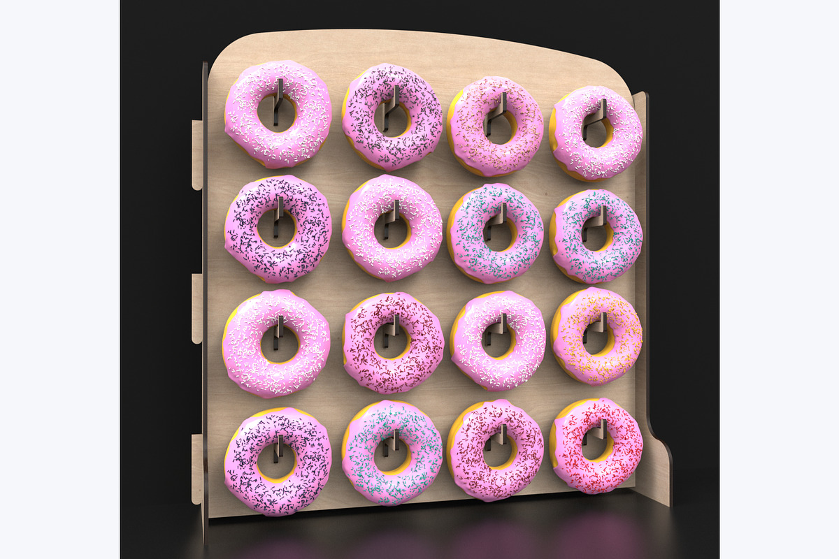 Donut Display Stand Laser Cut Files, an Object Graphic by ThemeXDigital (Photo 5 of 7)
