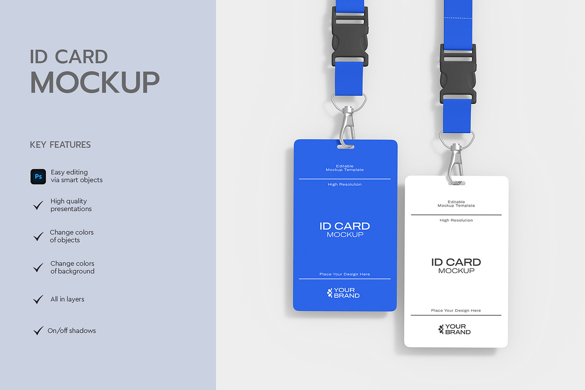 ID Card Lanyard Mockup Set, a Product Mockup by graphypix (Photo 2 of 4)
