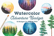 Watercolor Pine Tree Elements, an Illustration by ECHOFOXX (Thumbnail 3 of 4)