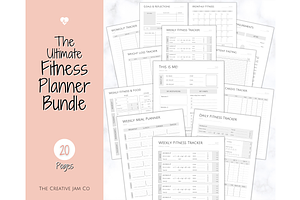 20 Page Fitness Planner Bundle!