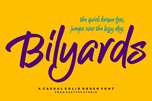 AZ Bilyards • A Casual Brush Font