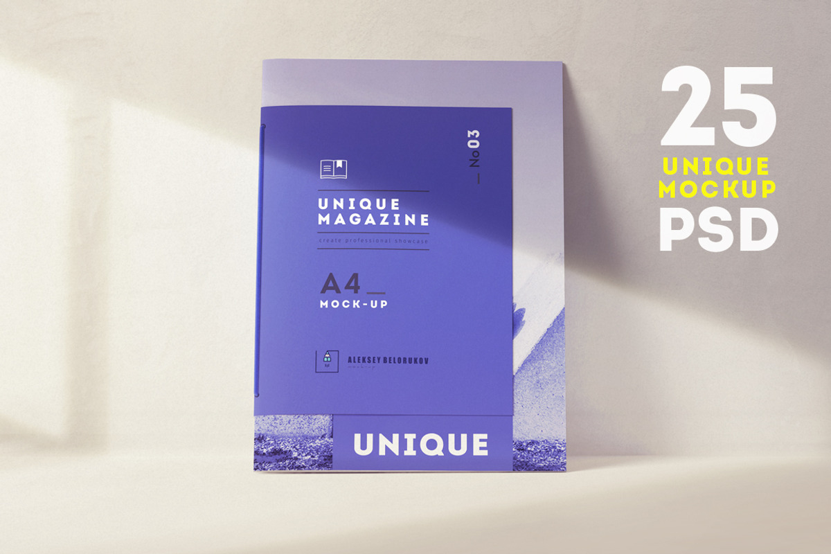 [25] UNIQUE MAGAZINES MOCKUPS/rope, a Print Template by Creatoom