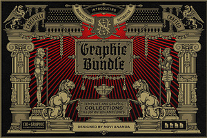 Arch Deco Graphic Bundle with Font
