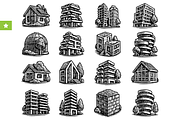 Green Building Architecture Set, an Object Graphic by RT Studio (Thumbnail 1 of 4)
