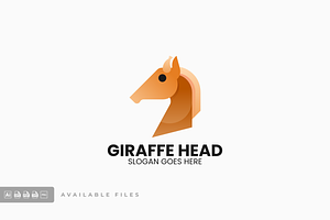 Giraffe Head Gradient Colorful Logo, a Branding & Logo Template by ivan_artnivora