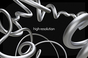 3D Chrome Spirals - Shapes & Object, an Object Graphic by saintricchi (Thumbnail 2 of 7)