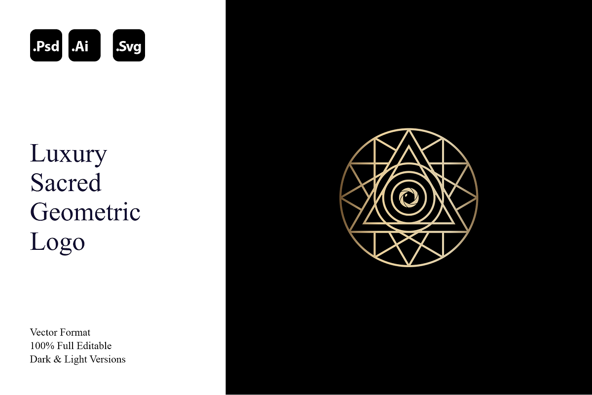 Luxury Sacred Geometric Logo, a Branding & Logo Template by Luxury Logos (Photo 1 of 4)