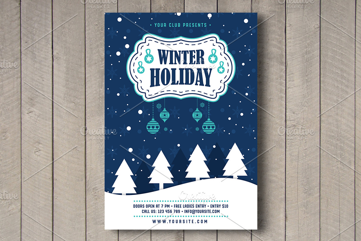 Winter Holiday Flyers Bundle, a Flyer Template by Rafoz (Photo 4 of 6)