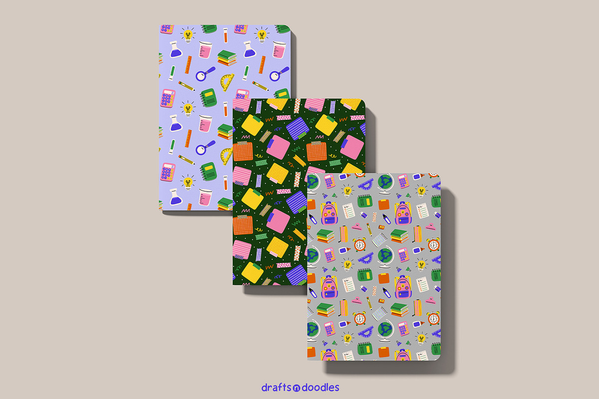 Back to School Clipart and Patterns, a Pattern Graphic by Drafts n Doodles (Photo 10 of 12)