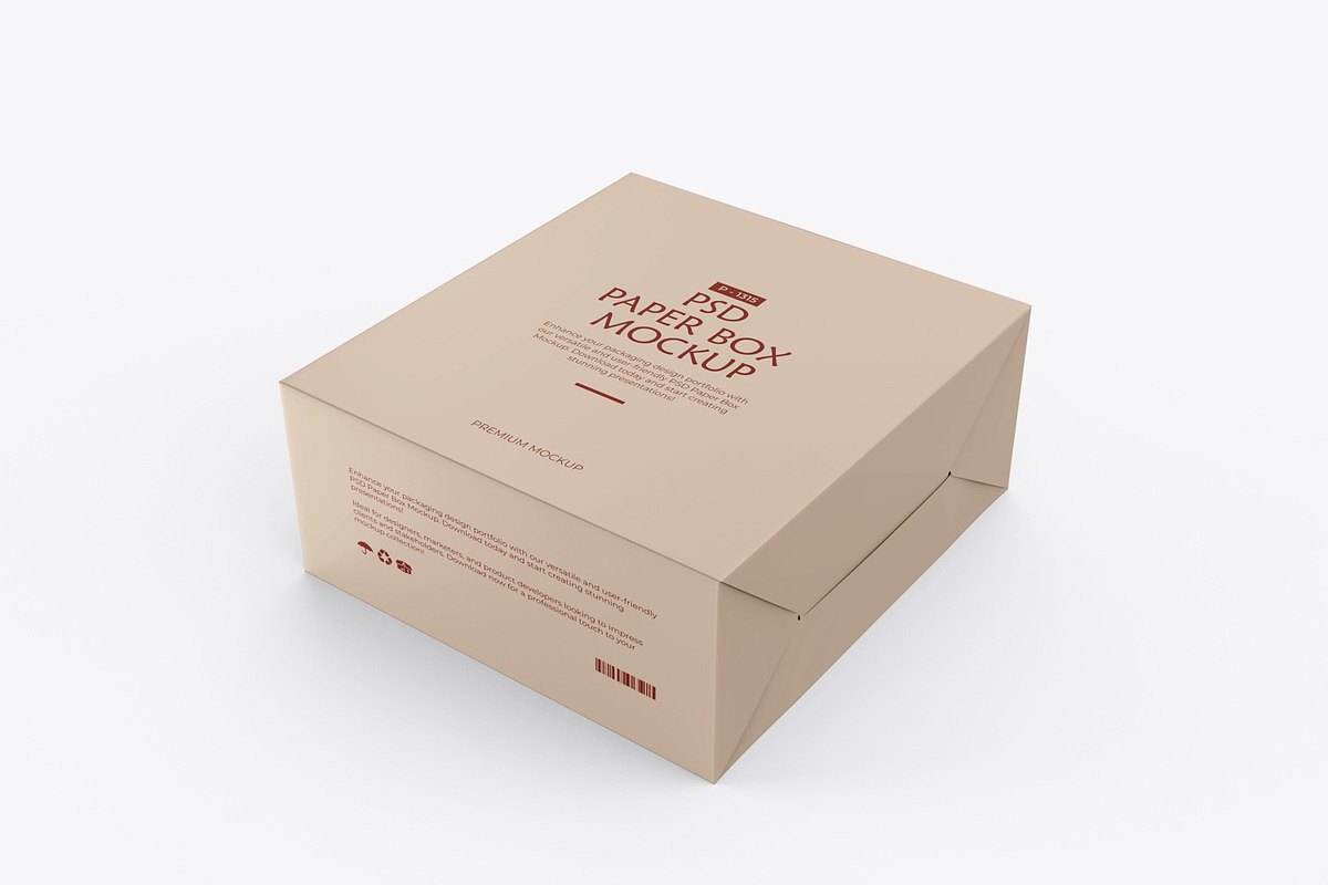 Paper Box Packaging PSD Mockup, a Packaging Mockup by Ram Studio LLC (Photo 7 of 8)