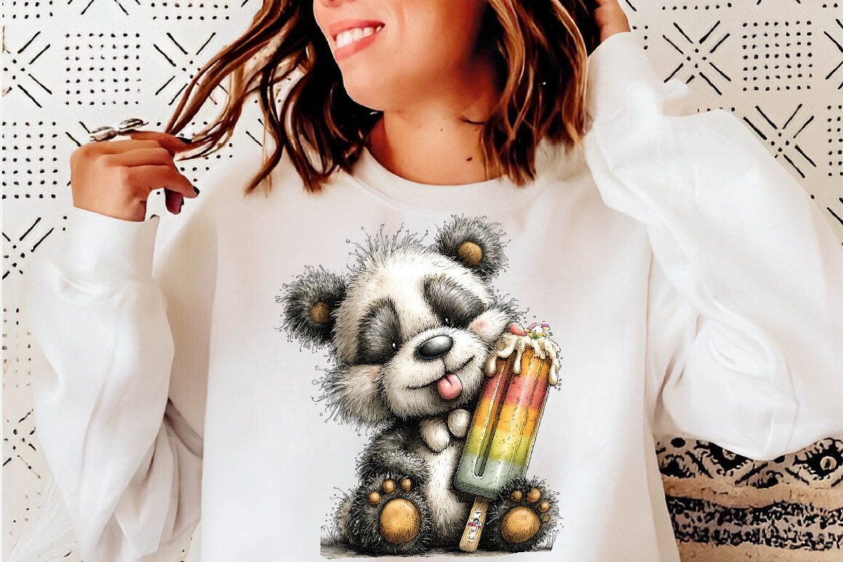 Whimsical summer panda clipart, an Illustration by SinaCreation (Photo 2 of 7)