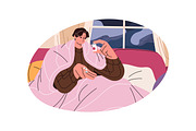People freezing at home set, a Person Illustration by PaperTrident (Thumbnail 3 of 7)