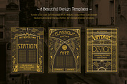 Art Nouveau Backgrounds and Frames, a Decorative Illustration by Wingsart Studio (Thumbnail 2 of 8)