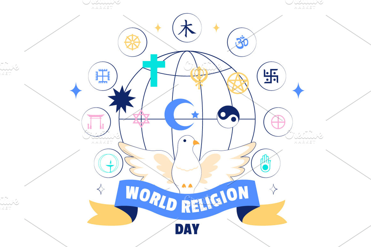 10 World Religion Day Illustration, a Person Illustration by denayunebgt (Photo 4 of 4)