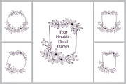 Floral heraldic shield card template, an Invitation Template by Natalyon (Thumbnail 1 of 3)