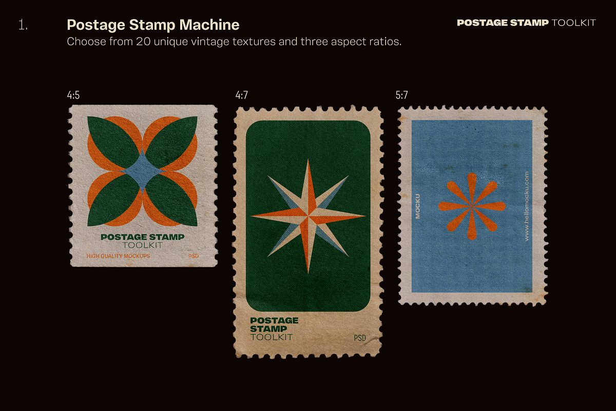 Postage Stamp Toolkit, a Packaging Mockup by Mocku (Photo 5 of 22)