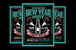 New Year Beer Party, a Flyer Template by Muhamad Iqbal hidayat