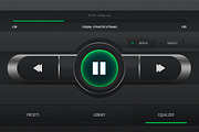 Music Player Dark Mobile GUI, an Android Mockup by Marabu Textures Store (Thumbnail 1 of 6)