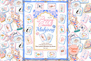 Preppy Coastal Mahjong Clipart, a Decorative Illustration by TheHappyGiftArt (Thumbnail 1 of 12)